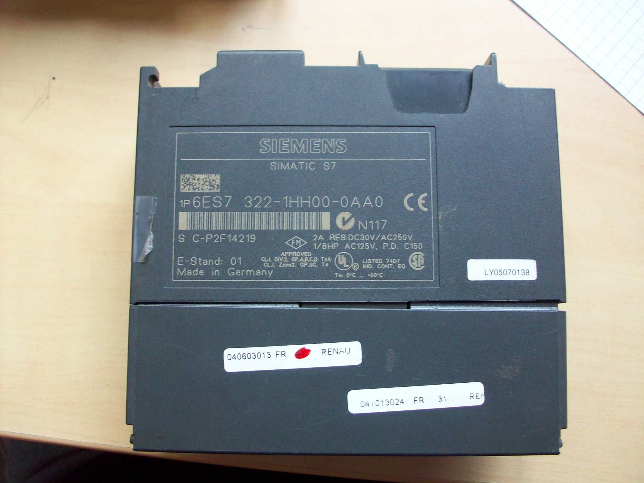 Siemens Automate 6ES7 322-1HH00-0AA0